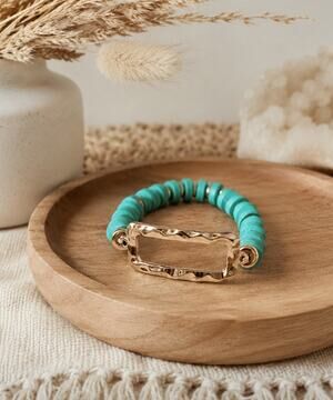 Pomina Gold Blue Stretch Bracelets New